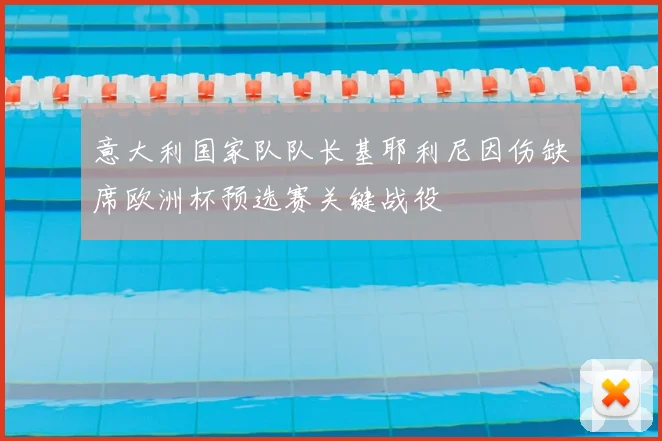 意大利国家队队长基耶利尼因伤缺席欧洲杯预选赛关键战役